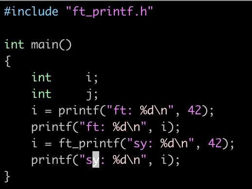printf